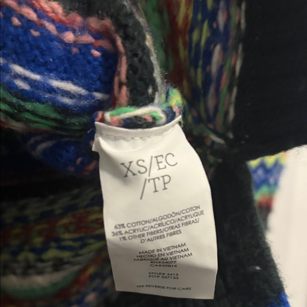 CAbi Multicolor Patterned Sweater - image 2